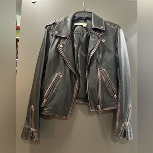 Chelsea and Violet leather moto jacket size XS